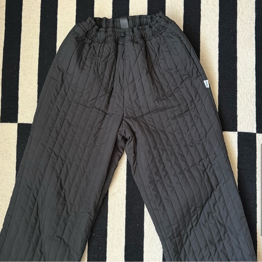 Black Liner Quilted Pants